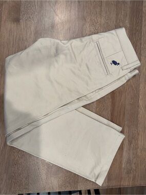 The Beaufort Bonnet Company Cream Chinos with Navy Logo